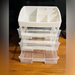 White Make up Stackable Storage Organizer